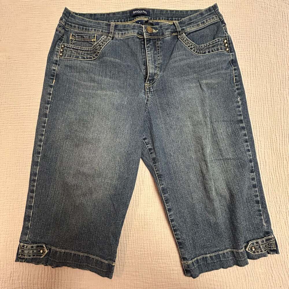 Bandolino Brady Embellished Denim Capri Jeans